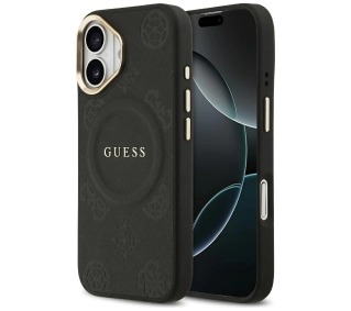 Guess Peony Hot Stamp MagSafe do iPhone 17 czarny