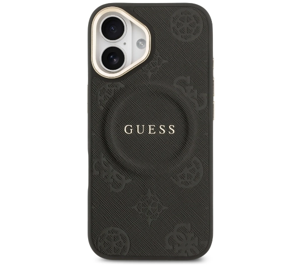 Guess Peony Hot Stamp MagSafe do iPhone 17 czarny