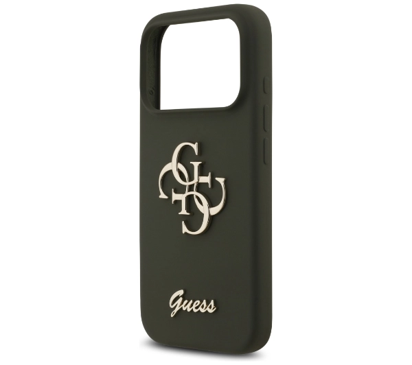 Guess Silicone Big 4G Script do iPhone 17 Pro khaki