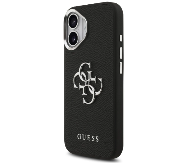 Guess Grained Big 4G Classic Logo do iPhone 17 czarny