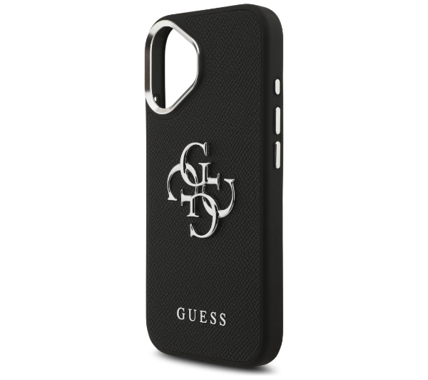 Guess Grained Big 4G Classic Logo do iPhone 17 czarny