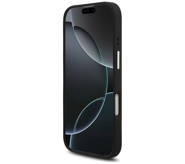Guess Grained Big 4G Classic Logo do iPhone 17 czarny