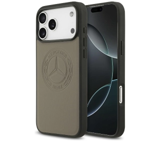 Mercedes-Benz Leather Vintage Logo MagSafe do iPhone 17 Pro Max taupe