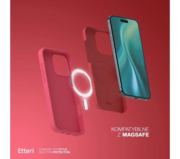 Etteri Silicone Case do iPhone 16 Pro Malinowy