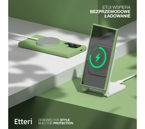 Etteri Silicone Case do Galaxy S25 Ultra Zielony