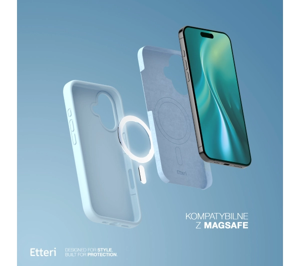 Etteri Silicone Case do iPhone 16 Niebieski