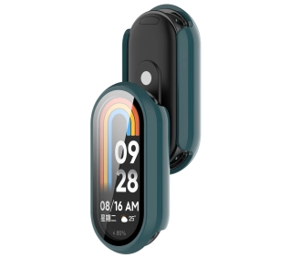 Bizon ze szkłem do Xiaomi Smart Band 10 ciemnozielony