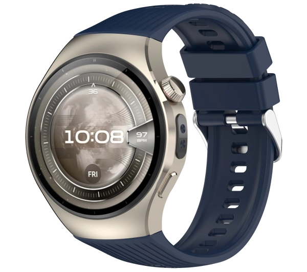 Bizon Strap Watch Silicone S do Huawei Watch 5 46 mm granatowy