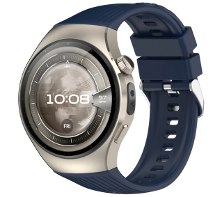 Bizon Strap Watch Silicone S do Huawei Watch 5 46 mm granatowy