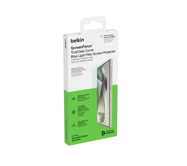 Belkin TrueClear Curve do Galaxy S24 Ultra z filtrem światła niebieskiego