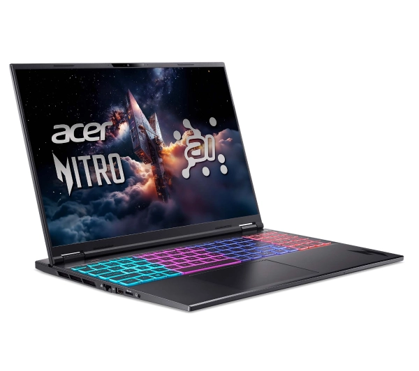 Acer Nitro 16S AI AN16S-61 16" 180Hz Ryzen AI 9 365 32GB RAM 1TB Dysk SSD RTX5070Ti DLSS4 Win11 Pro Czarny Funkcje AI - Kup na Raty - RRSO 0%