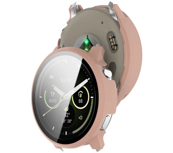 Bizon ze szkłem do Garmin Venu 4 45mm Różowy