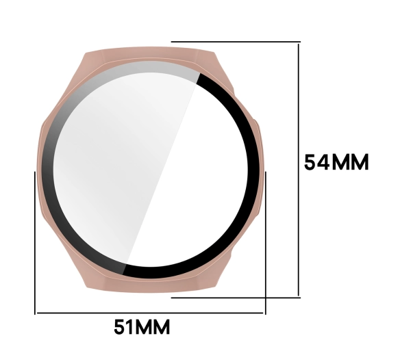 Bizon ze szkłem do Huawei Watch GT6 Pro 46mm Różowy