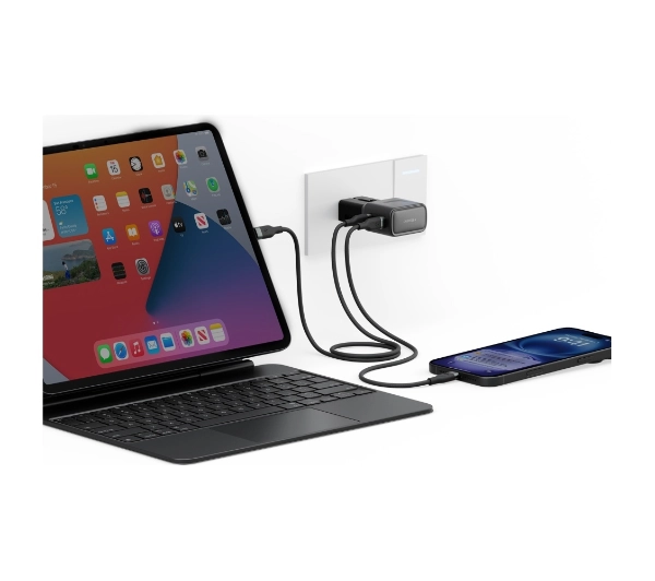 Energea TravelGo Adapter 2x USB-C 45W Grafitowy