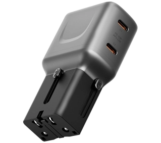 Energea TravelGo Adapter 2x USB-C 45W Grafitowy