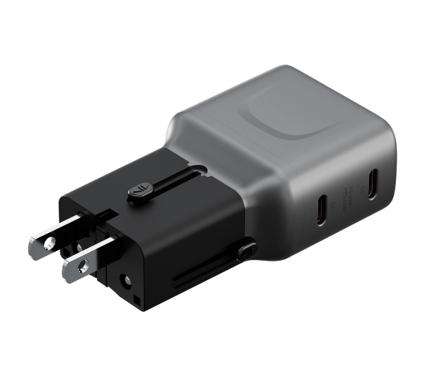 Energea TravelGo Adapter 2x USB-C 45W Grafitowy