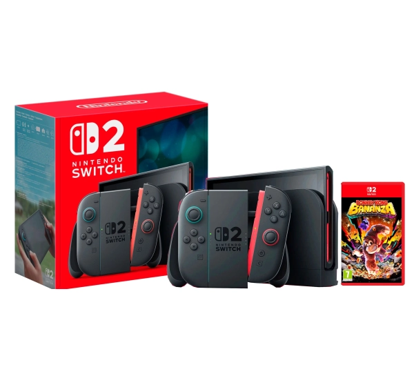 Nintendo Switch 2 Joy-Con Czarny + Donkey Kong Bananza
