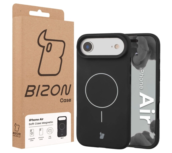 Bizon Silikonowe Soft  z MagSafe do Apple iPhone Air Czarny