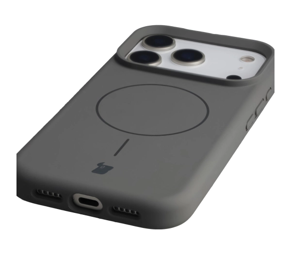 Bizon Silikonowe Soft  z MagSafe do Apple iPhone 17 Pro Grafitowy