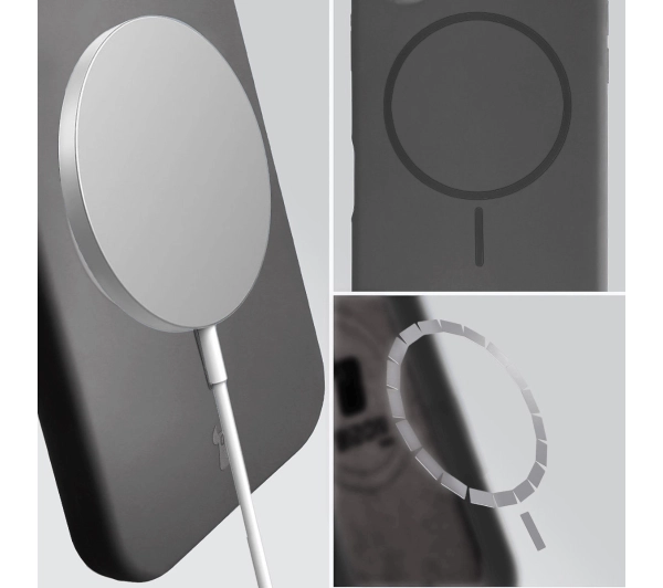Bizon Silikonowe Soft  z MagSafe do Apple iPhone 17 Pro Grafitowy