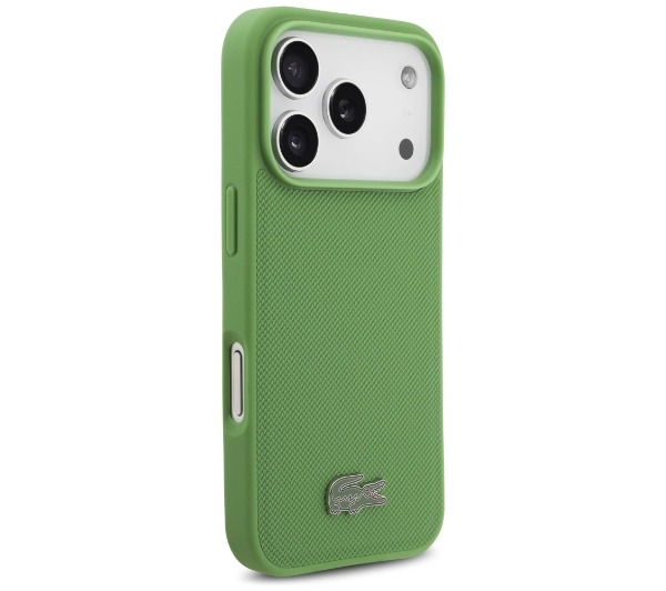 Lacoste Petit Pique Lacquer Logo MagSafe do iPhone 17 Pro Estragon