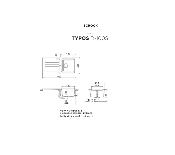 Schock Typos D100 S Granitowy Onyx - Kup na Raty - RRSO 0%