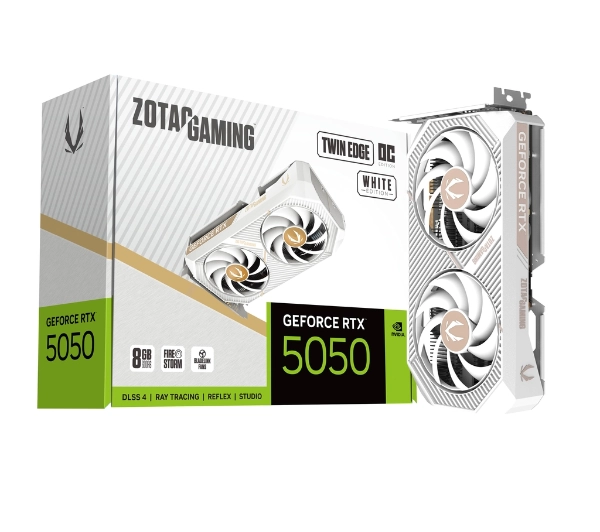Zotac Gaming GeForce RTX 5050 Twin Edge OC White Edition 8GB GDDR6 128bit DLSS 4