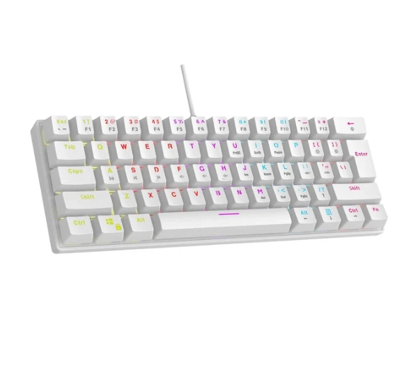 Rampage PLOWER K60 Blue Switch Biały