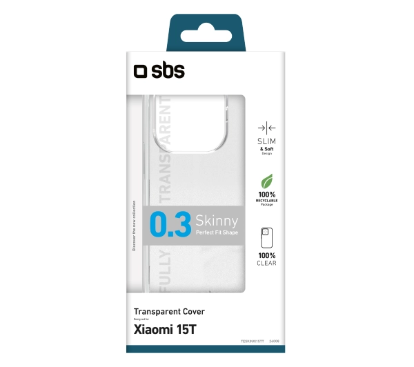 SBS Skinny Cover do Xiaomi 15T Przeźroczysty