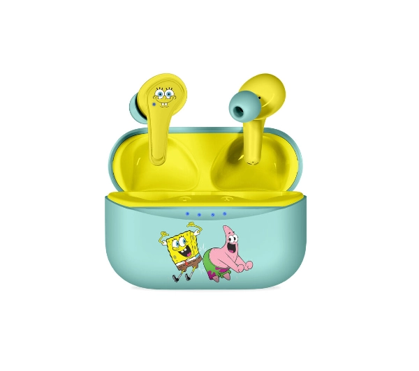 OTL Technologies SpongeBob Squarepants TWS Earphones Dla Dzieci Dokanałowe Bluetooth 5.3 Żółto-zielony