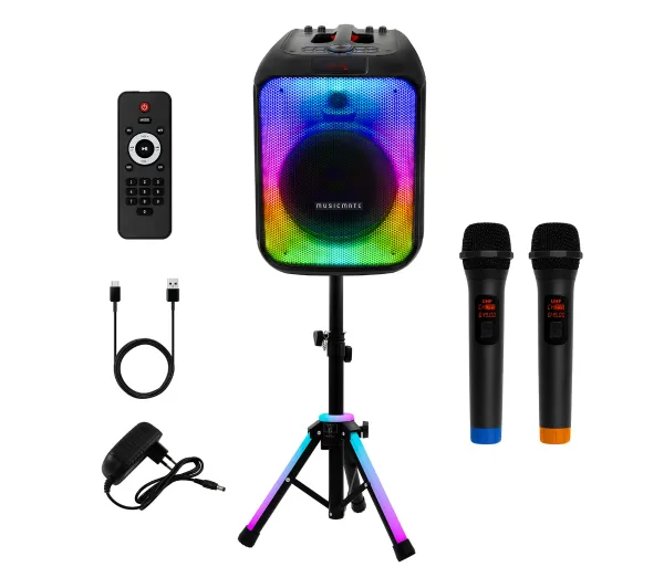 Musicmate MM-SC1000 PartyPowerX 400W Bluetooth Radio FM Czarny - Kup na Raty - RRSO 0%