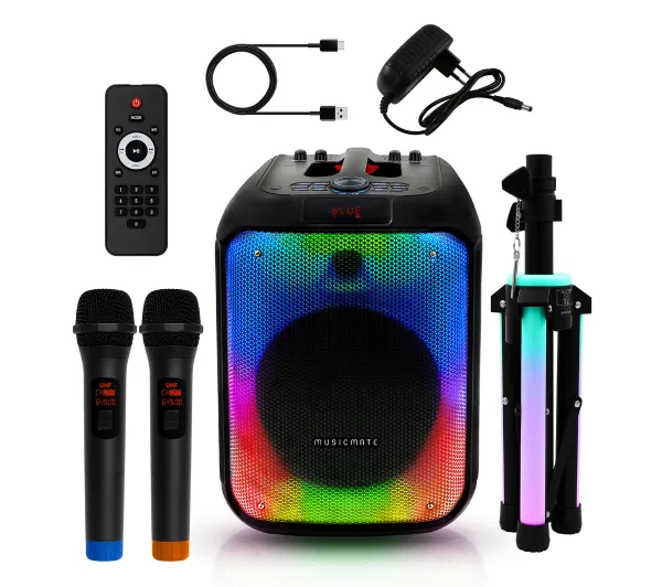 Musicmate MM-SC1000 PartyPowerX 400W Bluetooth Radio FM Czarny - Kup na Raty - RRSO 0%