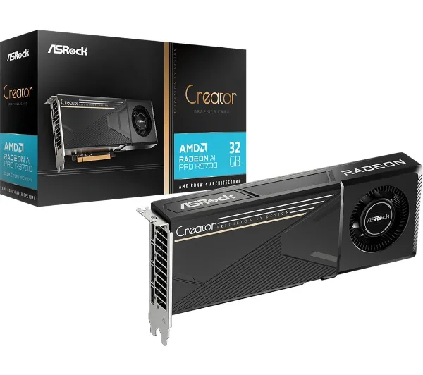 ASrock Radeon AI PRO R9700 Creator 32GB GDDR6 256bit FSR