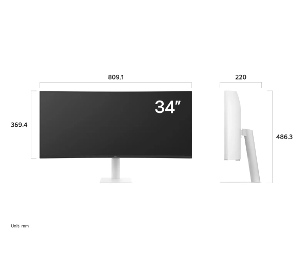 LG Smart 34U601SA-W 34" WQHD VA 100Hz 5ms Zakrzywiony - Kup na Raty - RRSO 0%
