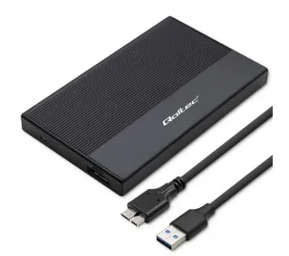 Qoltec 52277 SSD HDD 2.5" SATA USB 3.0 Czarny