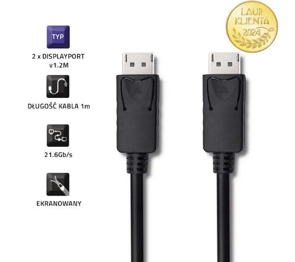 Qoltec V1.2 50371 1m Czarny