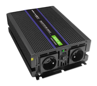 Qoltec Monolith 12/230V 1500/3000W Czarny - Kup na Raty - RRSO 0%