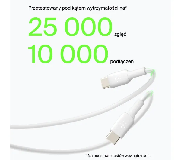 Belkin BoostCharge USB-A do USB-C 15W 3m Biały
