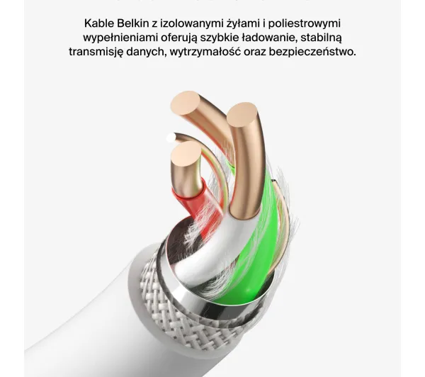 Belkin BoostCharge USB-A do USB-C 15W 3m Biały