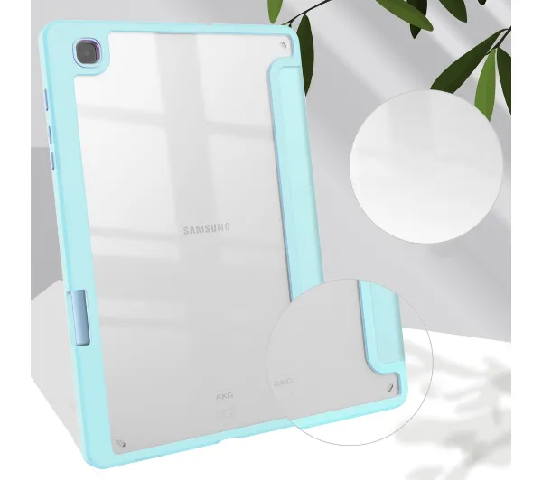 Bizon Case Tab Clear Matt z klapką do Samsung Galaxy Tab S6 Lite 2024/2022/2020 Błękitny