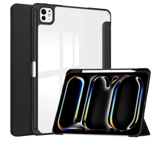 Bizon Case Tab Clear Matt z klapką do iPad Pro 11" 2025 / 2024 Czarny