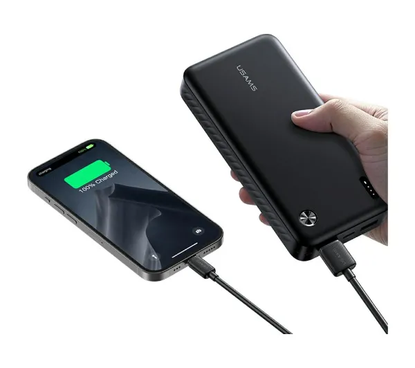 USAMS PB83 2xUSB-A 1xUSB-C 20000mAh Biały