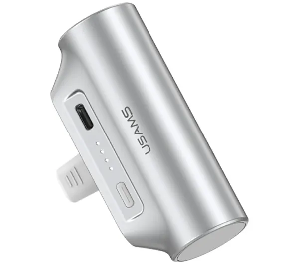 USAMS PB79 Mini Tail Plug Portable 3000mAh Srebrny