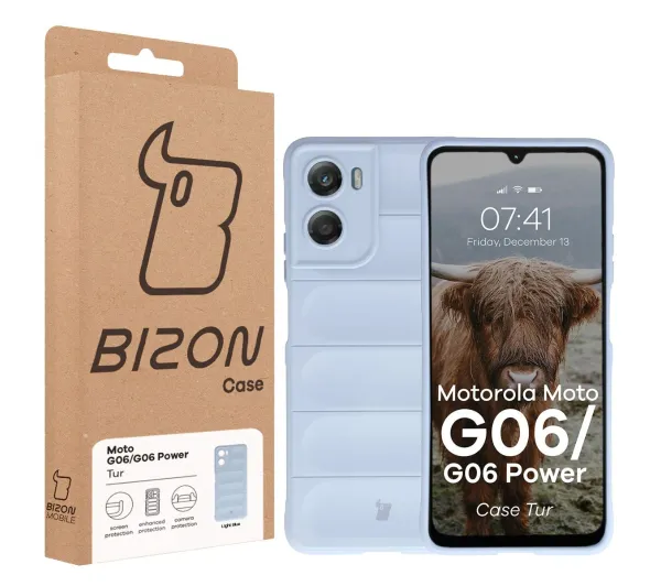 Bizon Tur do Motorola Moto G06 4G / Motorola Moto G06 Power 4G Jasnoniebieski