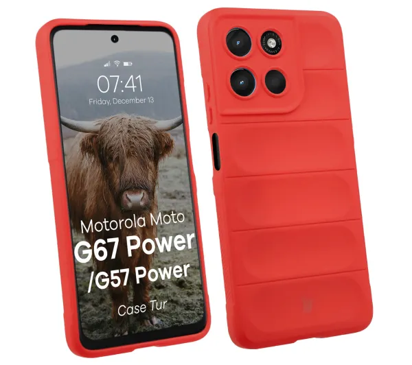 Bizon Tur do Motorola Moto G57 Power / Motorola Moto G67 Power Czerwony