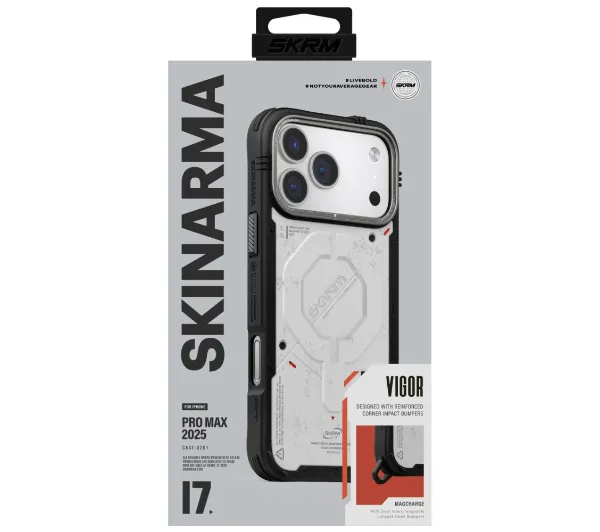Skinarma Vigor MagSafe do iPhone 17 Pro Max Jasnoszary