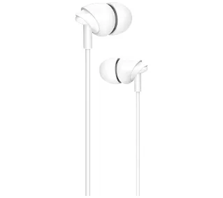 USAMS EP-39 jack 3,5 mm Dokanałowe Mikrofon Biały