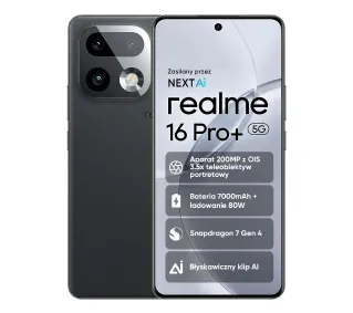 realme 16 Pro+ 5G 12/512GB 6,8" 144Hz 200Mpix Szary