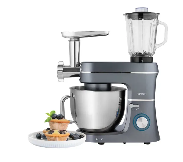 Roboty kuchenne - Raven ERW006 1400W Blender Maszynka do mielenia mięsa 2 misy w zestawie