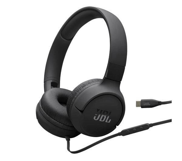 JBL Tune 520C USB-C Nauszne Mikrofon Czarny